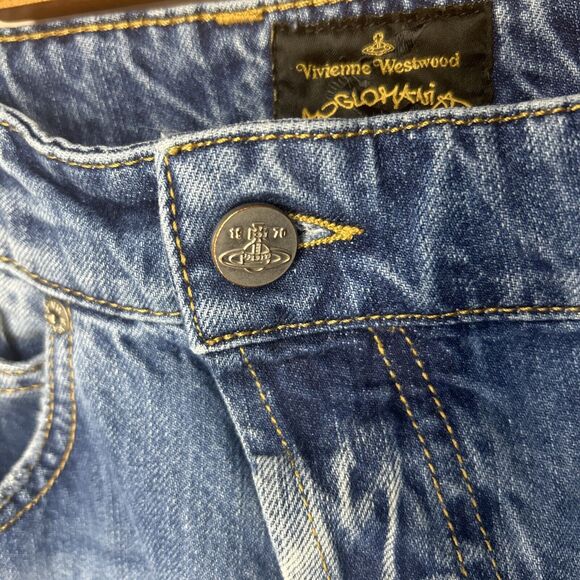 Vivienne Westwood Anglomania Jeans Size 27 New Boyfriend Style Distressed - Picture 6 of 12